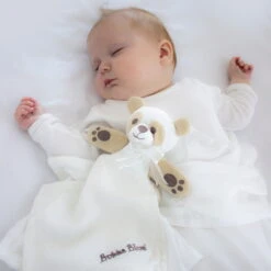 Bamboo White Security Blanket (bear)