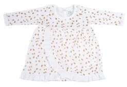 Organic Cotton Baby Girl Dress – AUTUMN LEAVES GOLD