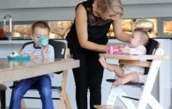 Babyhood|Kaylula Ava Forever High Chair| White& Beech Mix| Includes Food Tray & Cushion Inserts -Baby Products Store Ava High Chair Lifestyle 2