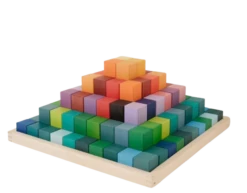 Large Stepped Block Set In Rainbow And Pastel| By My Happy Helpers