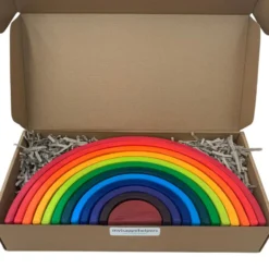My Happy Helpers Large Wooden Rainbow Stacker -Baby Products Store BOXED RAINBOW STACKER