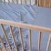 Organic Bamboo Cot Sheet Set In Ice Blue