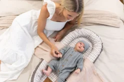 Baby Nest| Linen| Soft Grey Gingham| -Baby Products Store Bubnest BabyNest LinenGingham 6 1300x.jpg scaled 1