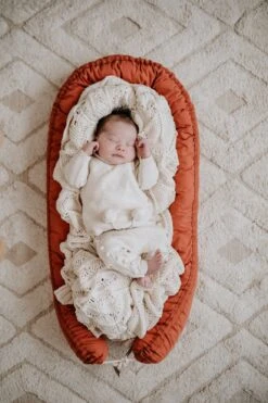 Organic Baby Nest – Terracotta Linen| Limited Stock So Be Quick