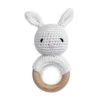 Snow Bunny Crocheted Rattle & Teether