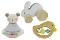 CALM & BREEZY BABY GIFT SET BUNNY BIRD BEAR 3PCS -Baby Products Store CB23712 scaled 1