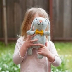 Dapper Bunny|Organic Knit Patterned Bunnies -Baby Products Store DAPPER BUNNT