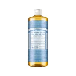 Dr Bronners Pure Castile Soap Liquid ( Hemp 18-in-1) Unscented (Baby) 946 Ml