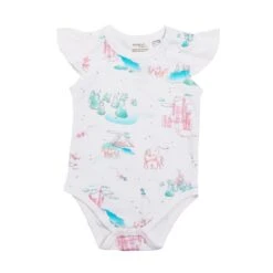 Organic Cotton Flutter Short Sleeve Bodysuit – Springtime Dream