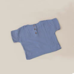 MARLEY BOX SHIRT (ORGANIC COTTON)|Dusty Blue| Limited Stock