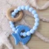 Blue|Textured Silicone Fish Teether