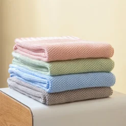 Baby Blanket| Pink| Flamingo Pink -Baby Products Store FOLDED PINK