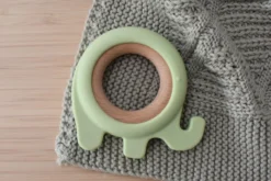 Baby|Silicone Elephant Teether|Green
