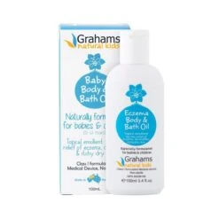 Grahams Natural Baby Eczema Body & Bath Oil 100ml| Bulk Bundle X 2