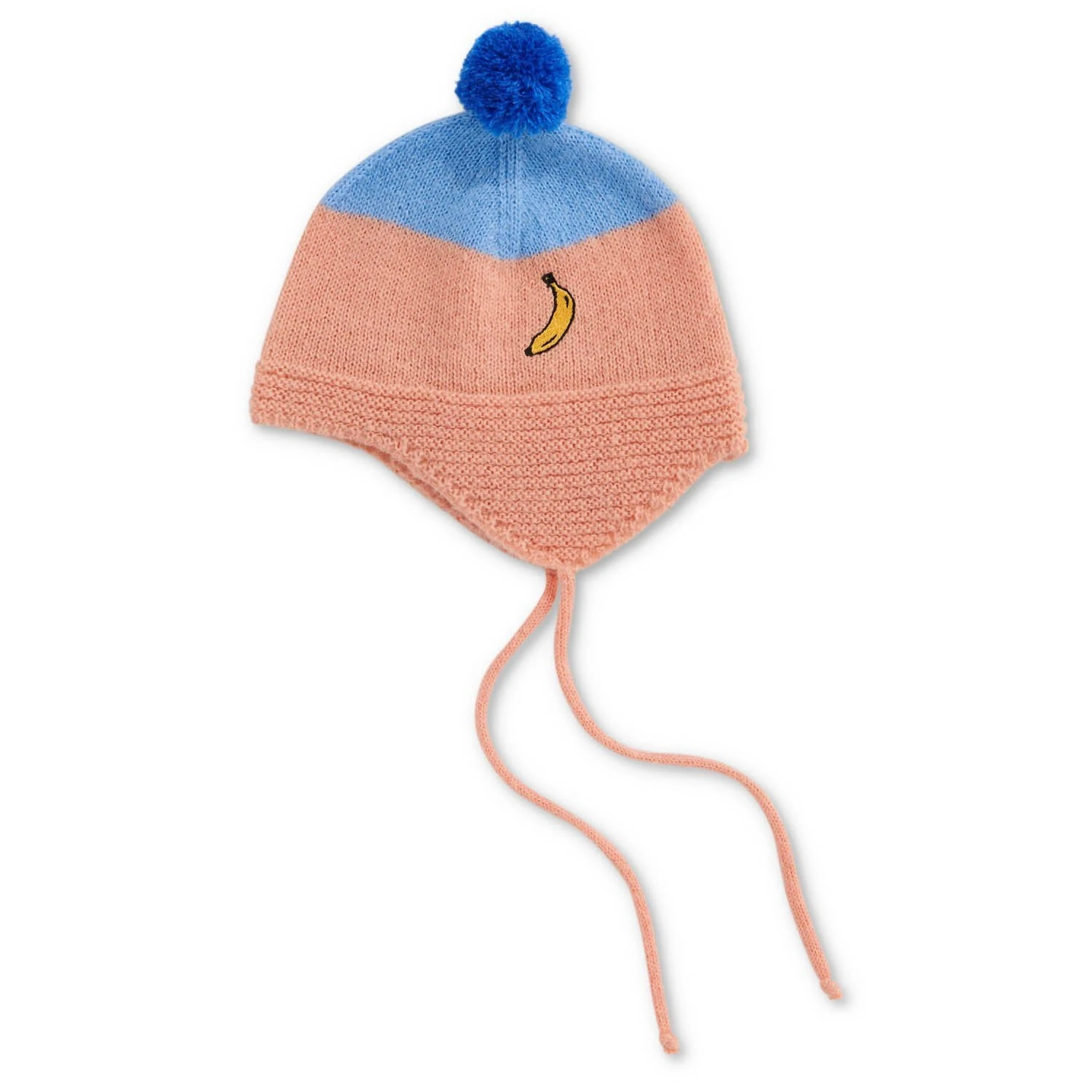 BLUE APRICOT MELANGE BABY BONNET 1 BLUE APRICOT MELANGE BABY BONNET