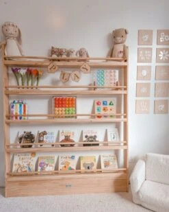 Little Readers Book Shelf – Varnished -Baby Products Store LIFESTYLE LITTLE READERS scaled 1