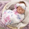 Lilac Skies Snuggle Swaddle & Topknot Set| By Snuggle Hunny Kids