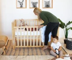 Lulu Cot & Breath Eze Mattress Package| By Babyhood| In White Or Natural|Castors Sold Separately