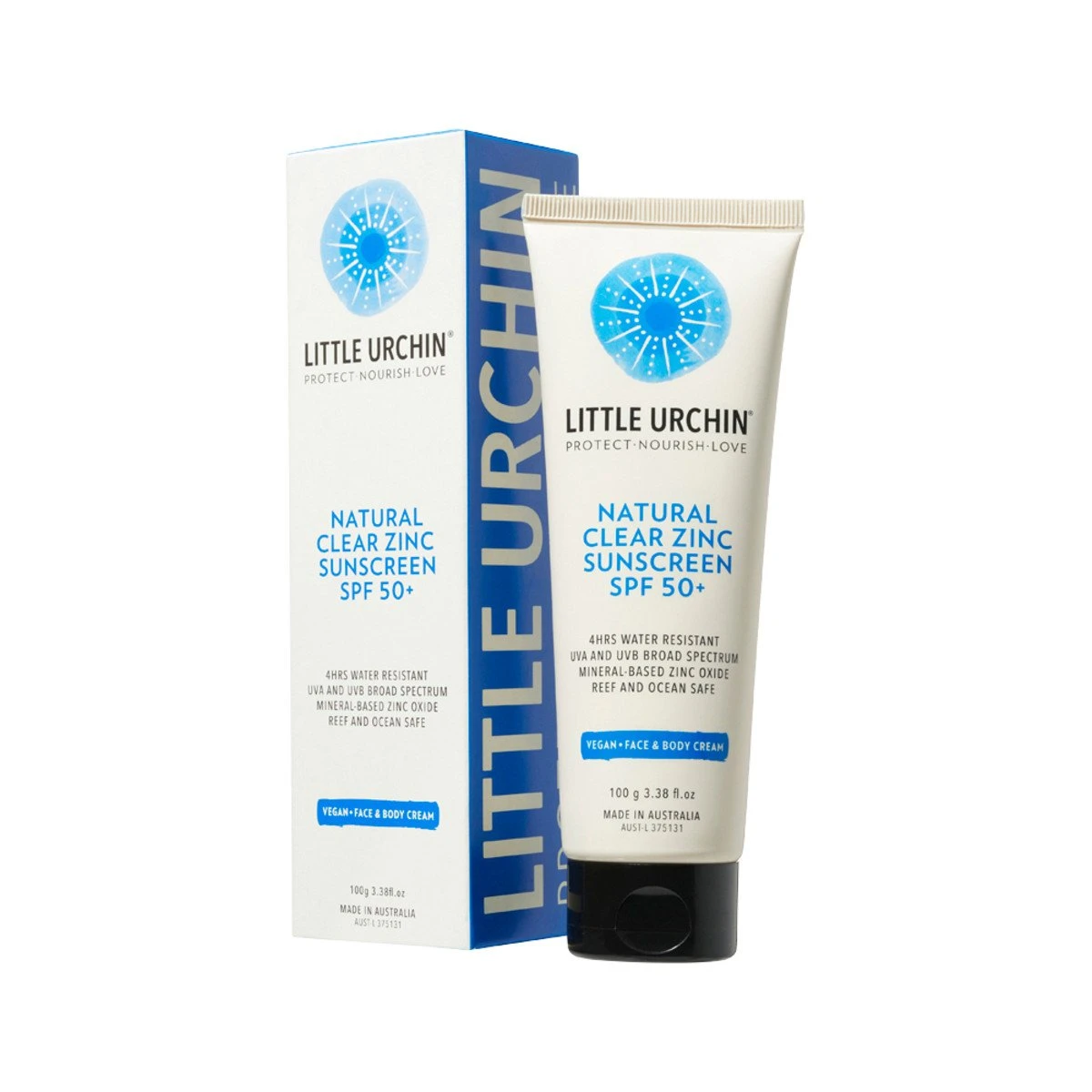 Little Urchin Natural Sunscreen Clear Zinc SPF 50+ ( 100g) Bulk Bundle X 2 1 Little Urchin Natural Sunscreen Clear Zinc SPF 50+ ( 100g) Bulk Bundle X 2