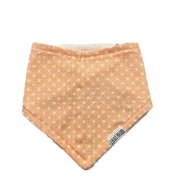 DRIBBLE BIB | PEACH CROSS| LINEN| BY LITTLE MILKO