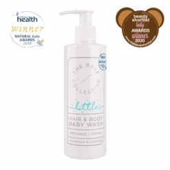 The Base Collective Little Organic Hair & Body Wash Magnesium & Lavender 250ml| PLUS Little Organic Baby Balm 100g Care Bundle