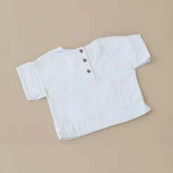 MARLEY BOX SHIRT (ORGANIC COTTON)| Marshmallow| Limited Stock -Baby Products Store Marshamllow shirt