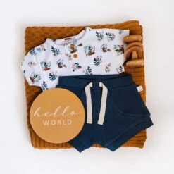 Navy Shorts By Snuggle Huggy Kids -Baby Products Store Matchy Matchy Blue Shrot