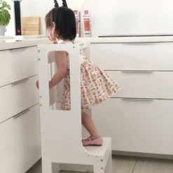 Evo 3.0 Adjustable Learning Tower| Available In White|White & Birch||White & Walnut| Varnished Birch