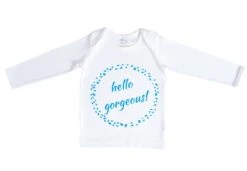 Organic Cotton Long Sleeve Baby T-Shirt – HELLO GORGEOUS BLUE