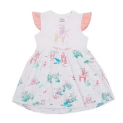 Organic Cotton Girls Summer Dress – Springtime Princess(Size 2-5)