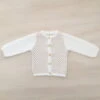 HONEYCOMB KNITTED CARDIGAN – MILK/LATTE