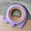 Baby|Silicone Elephant Teether|Purple