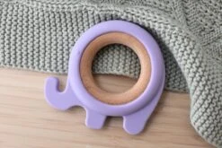 Baby|Silicone Elephant Teether|Purple