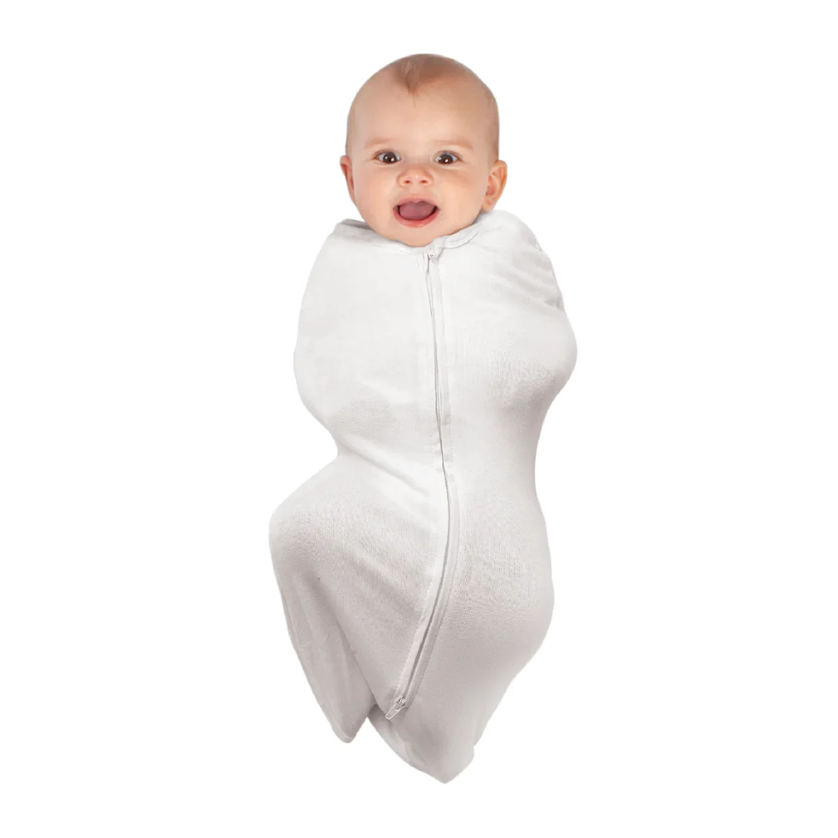 BAMBOO SWADDLEPOUCH SMALL 0-3M 0.2 TOG – BRIGHT WHITE By BabyStudio 1 BAMBOO SWADDLEPOUCH SMALL 0-3M 0.2 TOG – BRIGHT WHITE By BabyStudio