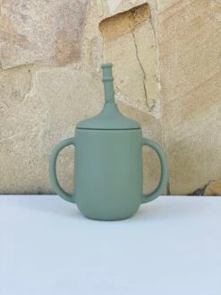 Silicone Sippy Cup By Charlie Wags -Baby Products Store SAGE SIPPY CUP scaled 1