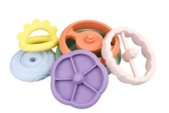 Baby Sensory Rainbow Stacking Teether| Silicone| Koala Dream -Baby Products Store SILICONE SENORY STAKCING TOY scaled 1