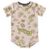 DANCE|WATTLE PINK ORGANIC SS ROMPER