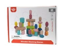 WOODEN STACKING STONE BLOCKS LARGE 32PCS 5 WOODEN STACKING STONE BLOCKS LARGE 32PCS -Baby Products Store STACKING STONES BOXED scaled 1
