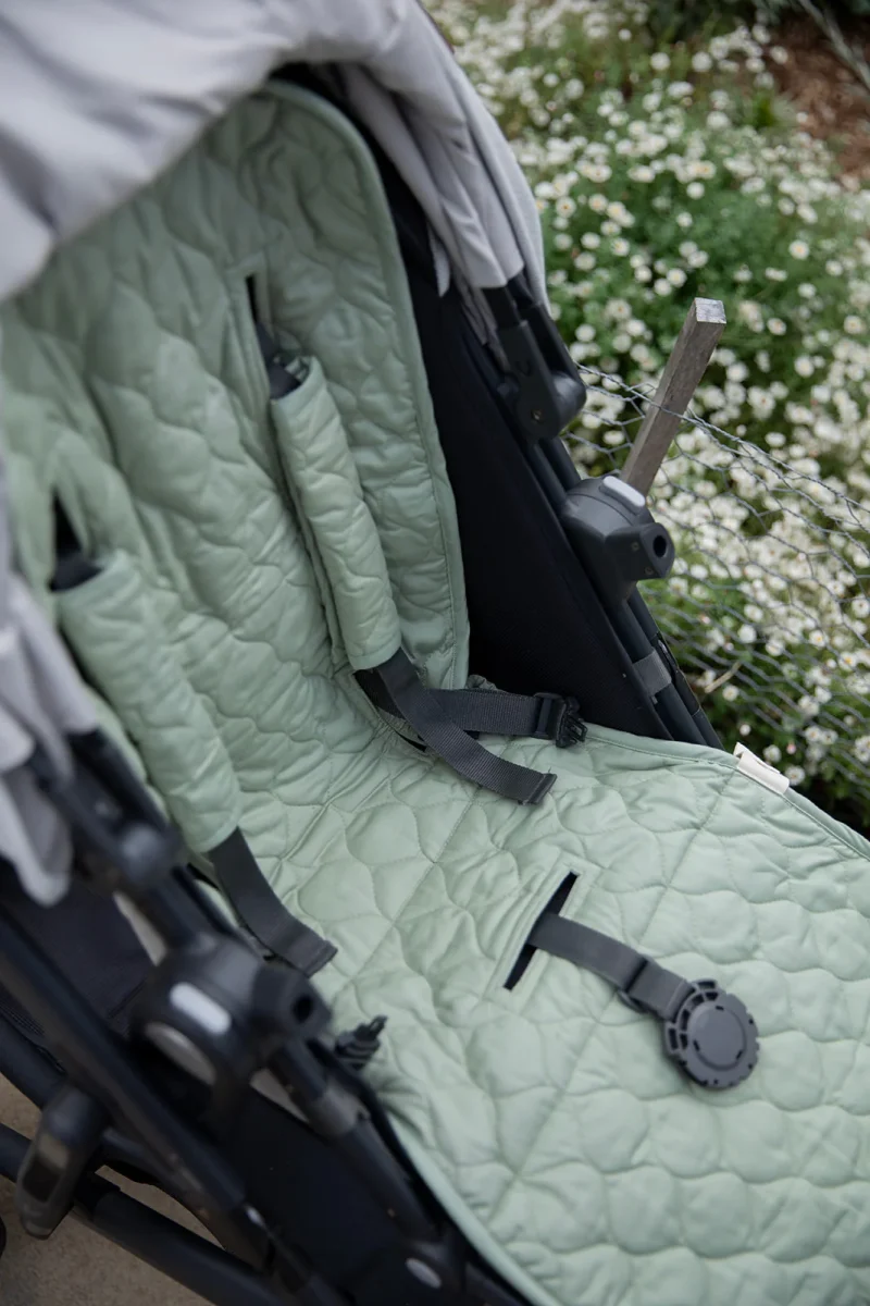 Organic Pram Liner – Sage| By Bubnest| Universal 2 Organic Pram Liner – Sage| By Bubnest| Universal - Image 2