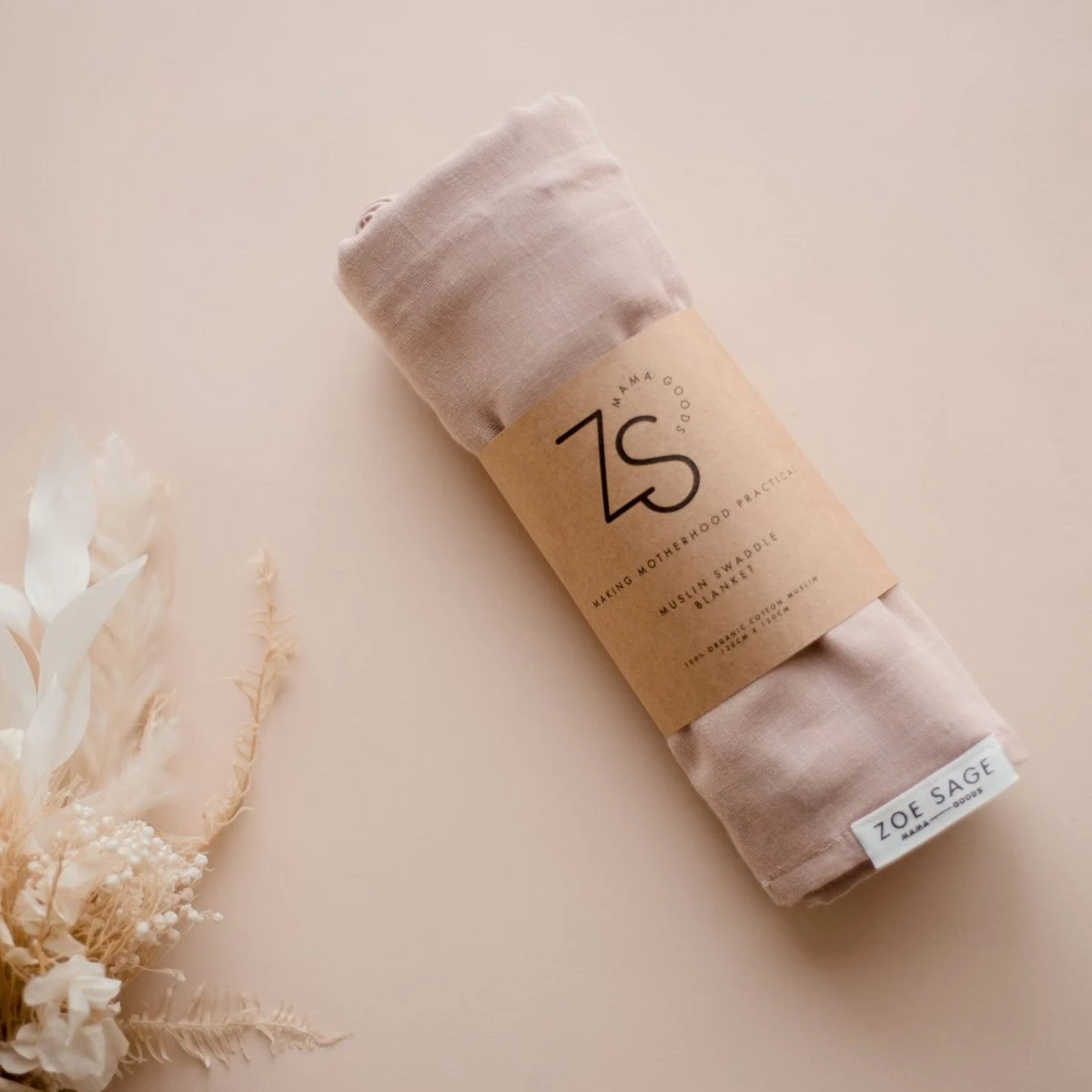 MUSLIN SWADDLE BLANKET | SUNSET (ORGANIC)| BY ZOE SAGE 5 MUSLIN SWADDLE BLANKET | SUNSET (ORGANIC)| BY ZOE SAGE - Image 5