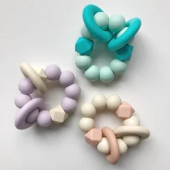 Arabella & Autumn Silicone Ring Teethers| Assorted Colours -Baby Products Store SiliconeRignTeether 2.jpg