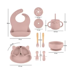 Baby Feeding Set 11pc Bundle | Blossom| Silicone -Baby Products Store THE BLOSSOM FEEDING KIT STATS