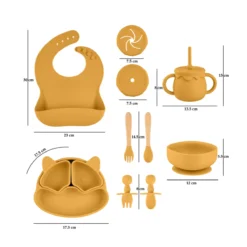 Baby Feeding Set|Silicone |11pc Bundle | Sundance -Baby Products Store THE DATA AND MUSTARD KIT scaled 1