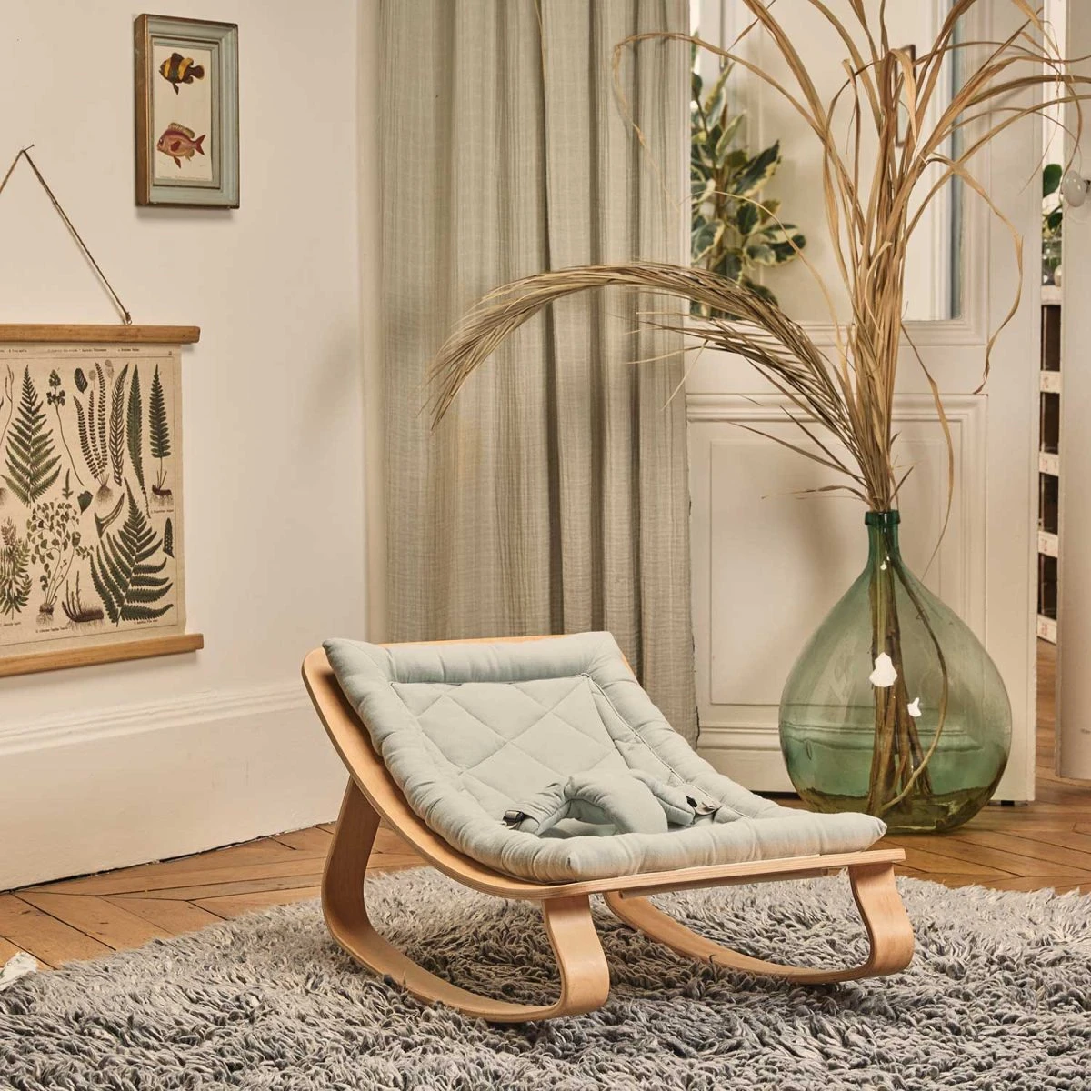 Charlie Crane Levo Baby Rocker In Beech| Farrow Cushion 2 Charlie Crane Levo Baby Rocker In Beech| Farrow Cushion - Image 2