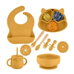 Baby Feeding Set|Silicone |11pc Bundle | Sundance -Baby Products Store THE FOOD AND MUSTARD KIT scaled 1