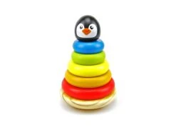 PENGUIN STACKER| Brightly Coloured Wooden Stacker|by Tooky Toys