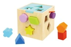SHAPE SORTER By Tooky Toy| 12 Wooden Blocks