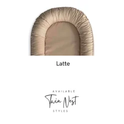 BubNest FOR TWINS|Organic Baby Nest| Assorted Styles| MADE TO ORDER! -Baby Products Store TWIN NEST LATTE scaled 1