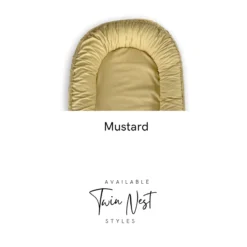 BubNest FOR TWINS|Organic Baby Nest| Assorted Styles| MADE TO ORDER! -Baby Products Store TWIN NEST MUSTARD scaled 1