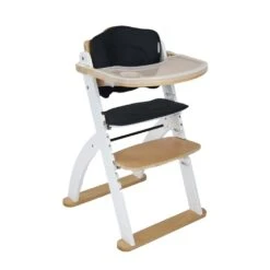 Babyhood|Kaylula Ava Forever High Chair| White& Beech Mix| Includes Food Tray & Cushion Inserts